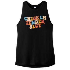 Chicken Tender Slut Retro Funny Ladies PosiCharge Tri-Blend Wicking Tank