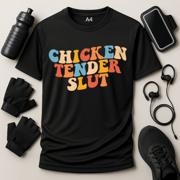 Chicken Tender Slut Retro Funny Performance Shirt