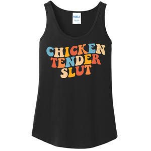 Chicken Tender Slut Retro Funny Ladies Essential Tank