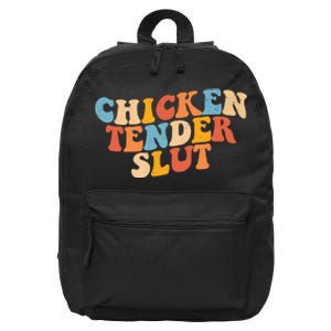 Chicken Tender Slut Retro Funny 16 in Basic Backpack