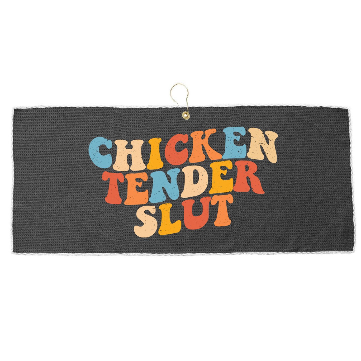 Chicken Tender Slut Retro Funny Large Microfiber Waffle Golf Towel