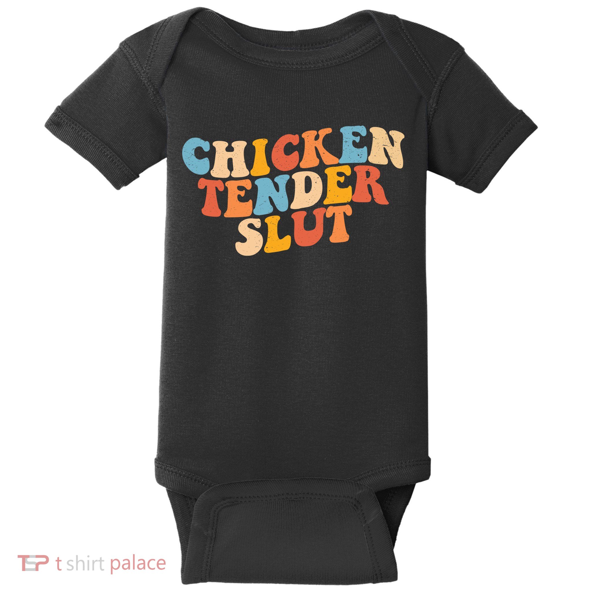 Chicken Tender Slut Retro Funny Baby Bodysuit