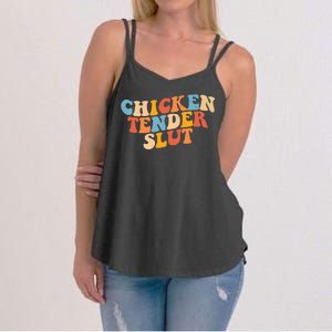 Chicken Tender Slut Retro Funny Women's Strappy Tank