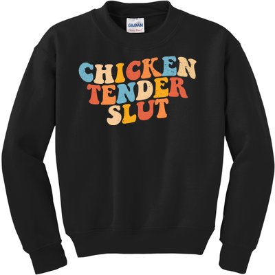 Chicken Tender Slut Retro Funny Kids Sweatshirt