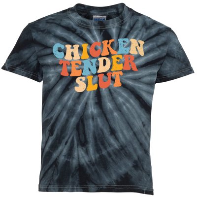 Chicken Tender Slut Retro Funny Kids Tie-Dye T-Shirt