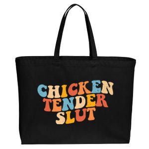 Chicken Tender Slut Retro Funny Cotton Canvas Jumbo Tote