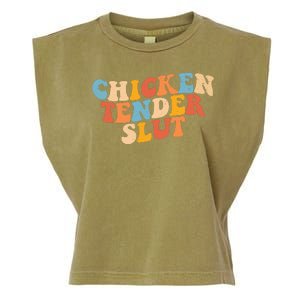 Chicken Tender Slut Retro Funny Garment-Dyed Women's Muscle Tee