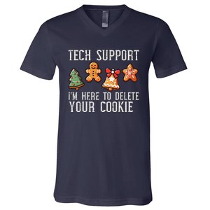 Christmas Tech Support Here To Delete Cookies Xmas V-Neck T-Shirt