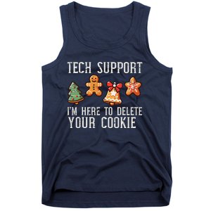 Christmas Tech Support Here To Delete Cookies Xmas Tank Top