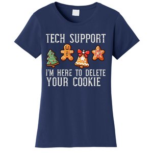 Christmas Tech Support Here To Delete Cookies Xmas Women's T-Shirt