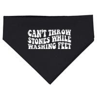 Can't Throw Stones While Washing Feet USA-Made Doggie Bandana