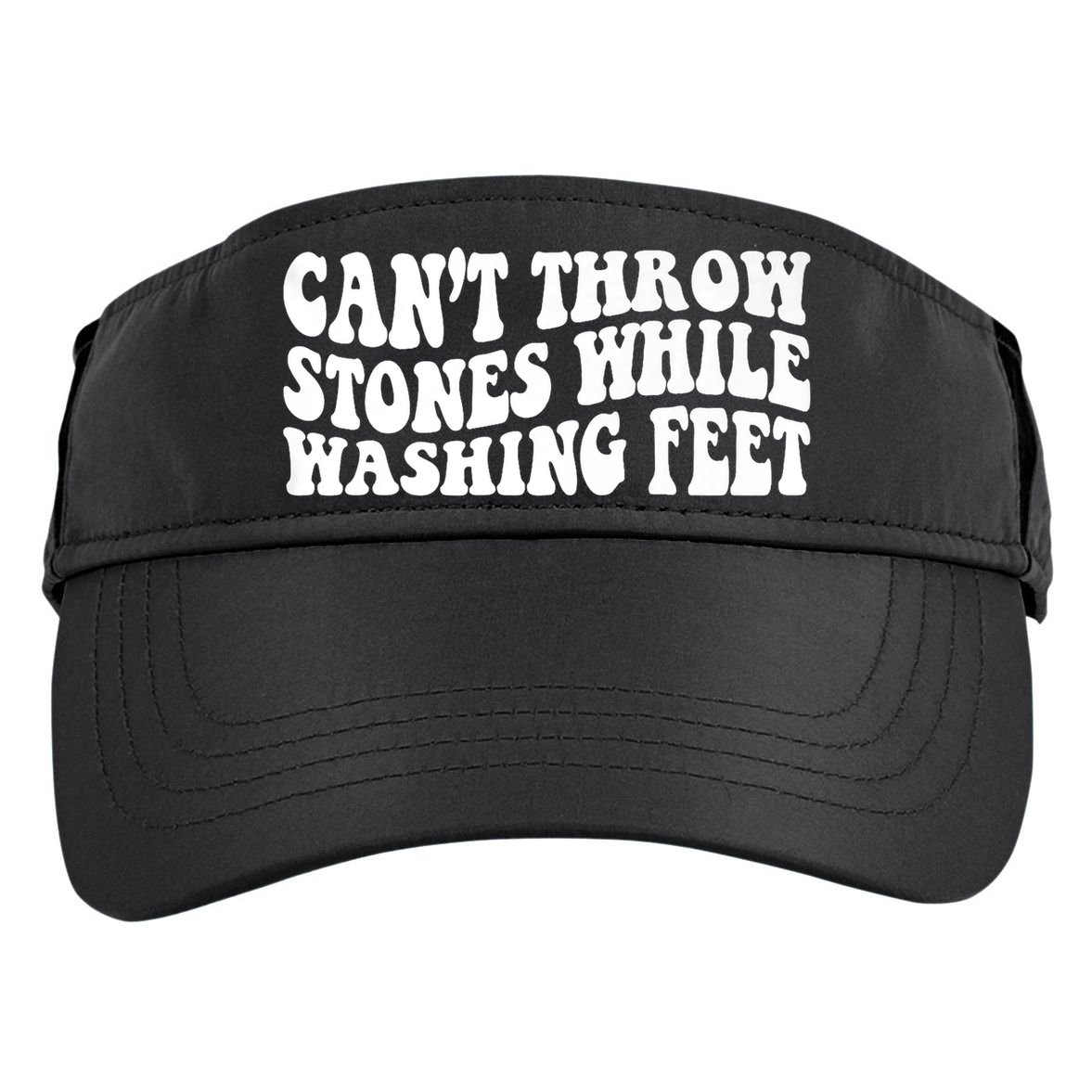 Can't Throw Stones While Washing Feet Adult Drive Performance Visor