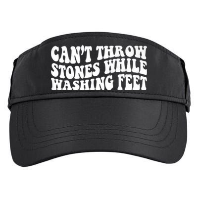 Can't Throw Stones While Washing Feet Adult Drive Performance Visor