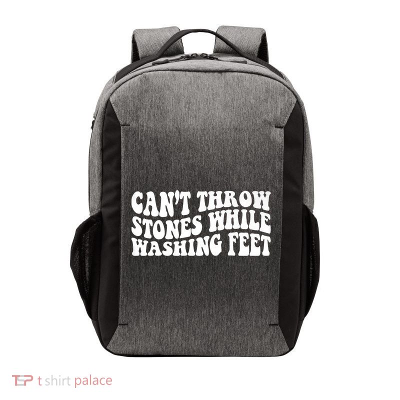 Can't Throw Stones While Washing Feet Vector Backpack