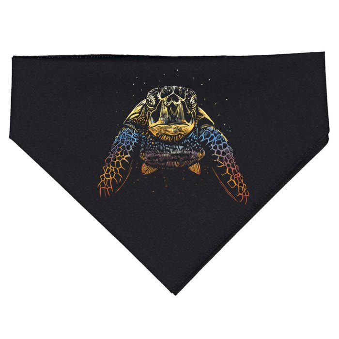 Colorful Turtle Sea Life USA-Made Doggie Bandana