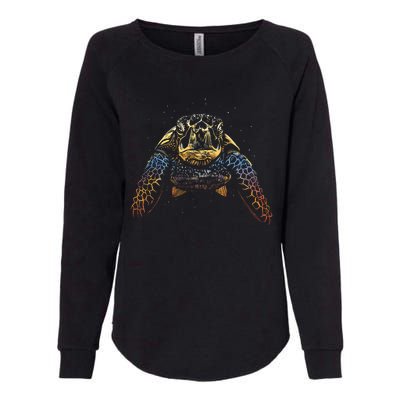 Colorful Turtle Sea Life Womens California Wash Sweatshirt