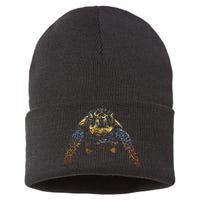 Colorful Turtle Sea Life Sustainable Knit Beanie