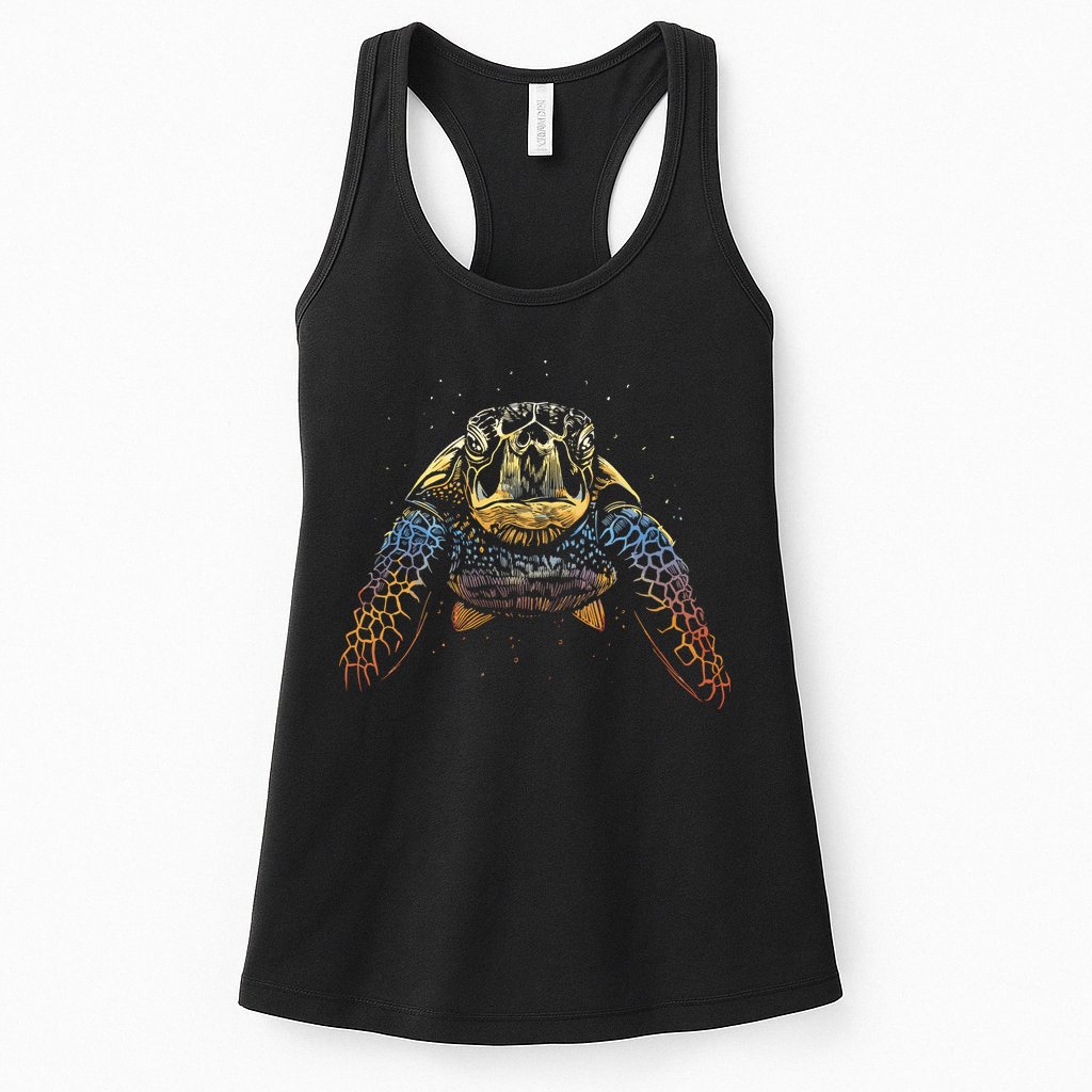 Colorful Turtle Sea Life Womens Tank Top