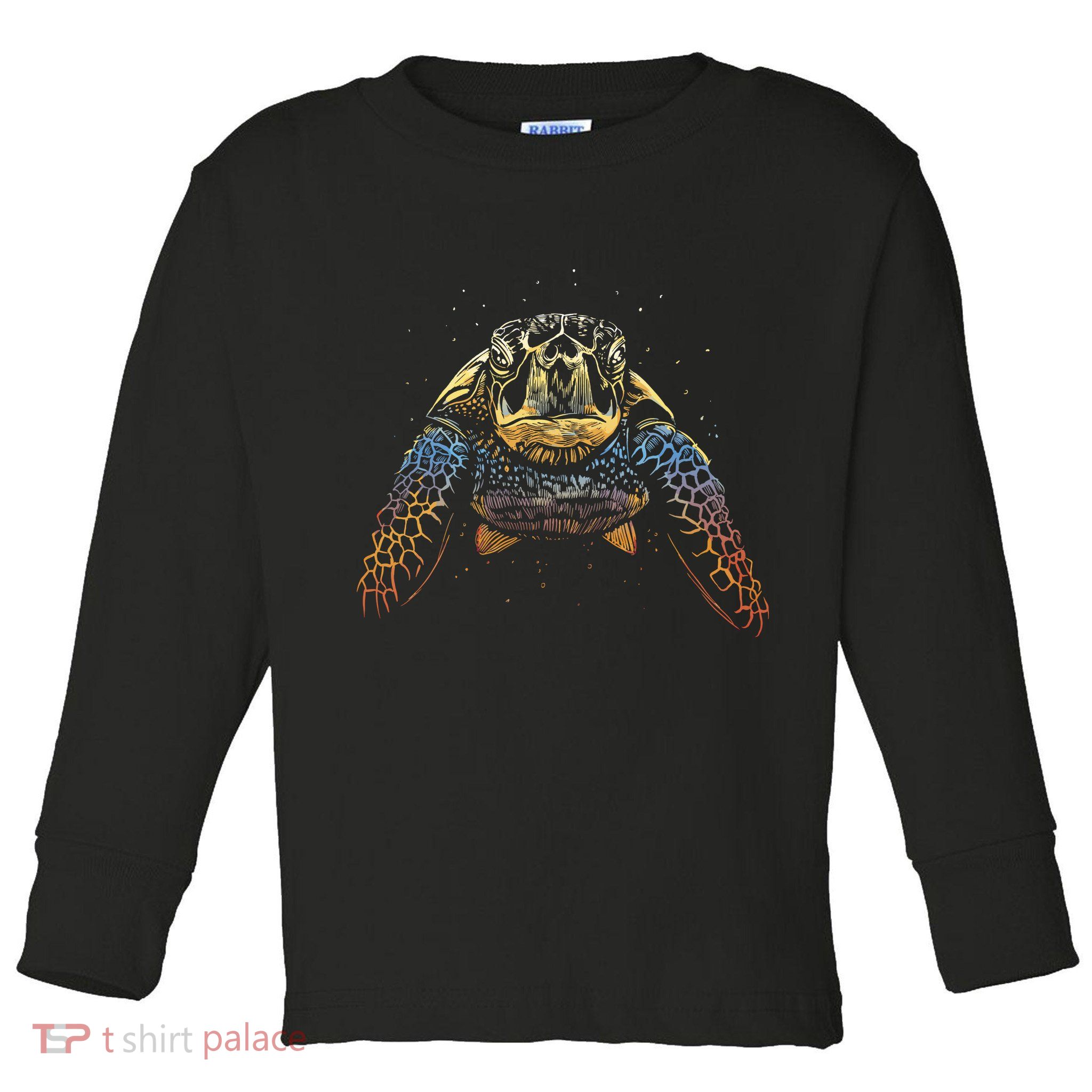 Colorful Turtle Sea Life Toddler Long Sleeve Shirt