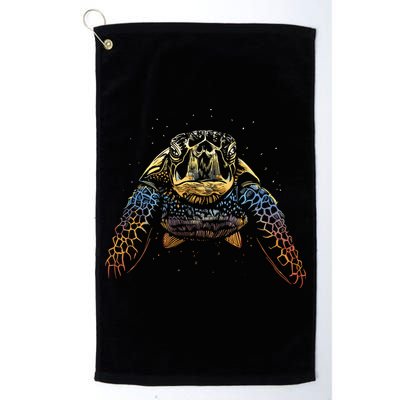 Colorful Turtle Sea Life Golf Towel