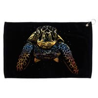 Colorful Turtle Sea Life Grommeted Golf Towel