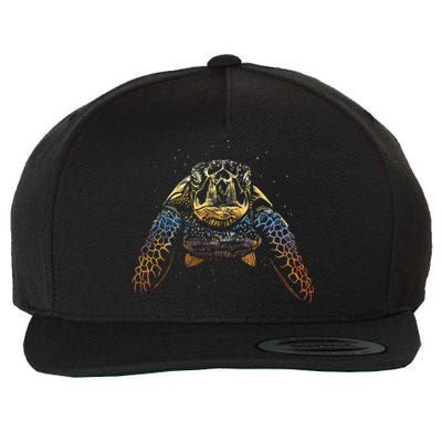 Colorful Turtle Sea Life Wool Snapback Cap