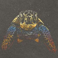Colorful Turtle Sea Life Cotton Canvas Backpack