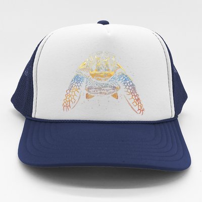 Colorful Turtle Sea Life Trucker Hat