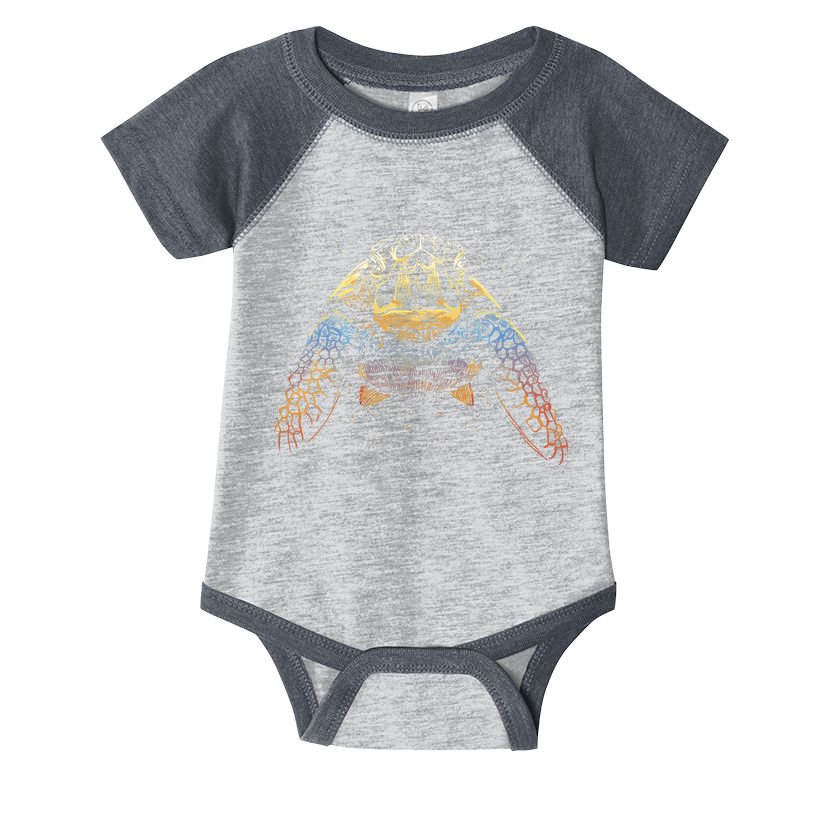 Colorful Turtle Sea Life Infant Baby Jersey Bodysuit