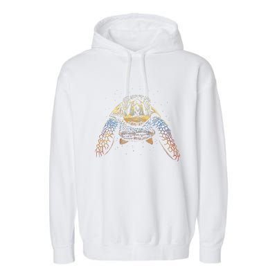 Colorful Turtle Sea Life Garment-Dyed Fleece Hoodie