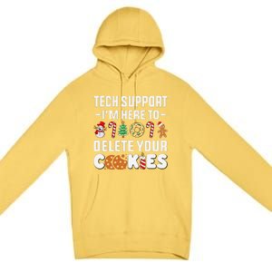 Christmas Tech Support Here To Delete Your Cookies Xmas Cool Premium Pullover Hoodie