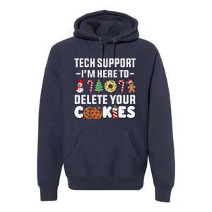 Christmas Tech Support Here To Delete Your Cookies Xmas Cool Premium Hoodie