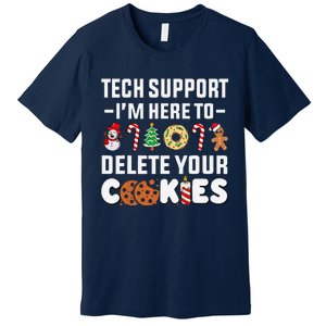 Christmas Tech Support Here To Delete Your Cookies Xmas Cool Premium T-Shirt