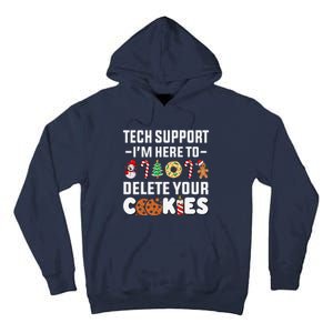 Christmas Tech Support Here To Delete Your Cookies Xmas Cool Tall Hoodie