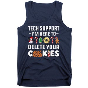 Christmas Tech Support Here To Delete Your Cookies Xmas Cool Tank Top