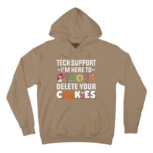 Christmas Tech Support Here To Delete Your Cookies Xmas Cool Hoodie