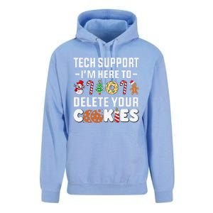 Christmas Tech Support Here To Delete Your Cookies Xmas Cool Unisex Surf Hoodie