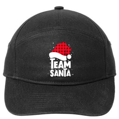 Christmas Team Santa Squad Family Matching Pajamas Gift 7-Panel Snapback Hat