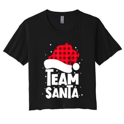 Christmas Team Santa Squad Family Matching Pajamas Gift Crop Top