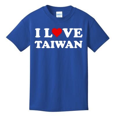 Country Travel Souvenir I Love Taiwan Gift Kids T-Shirt