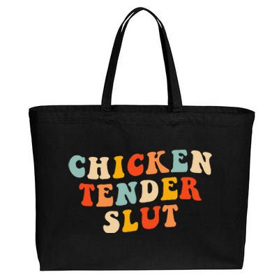 Chicken Tender Slut Retro Cotton Canvas Jumbo Tote