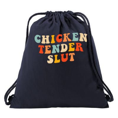 Chicken Tender Slut Retro Drawstring Bag