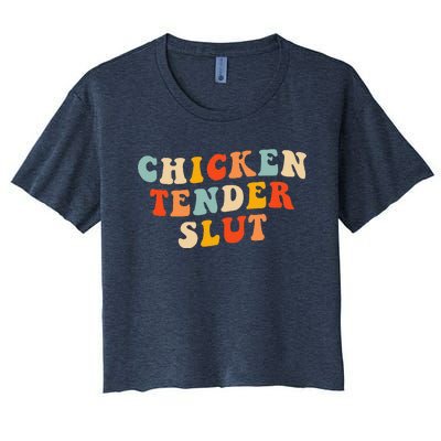 Chicken Tender Slut Retro Women's Crop Top Tee