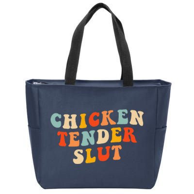 Chicken Tender Slut Retro Zip Tote Bag