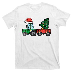 Christmas Tractor Santa Xmas Farm Truck T-Shirt