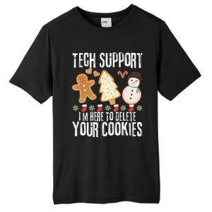 Christmas Tech Support Here To Delete Cookies Xmas Tall Fusion ChromaSoft Performance T-Shirt