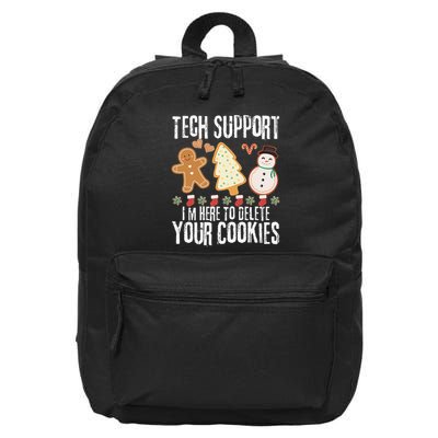 Christmas Tech Support Here To Delete Cookies Xmas 16 in Basic Backpack