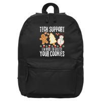 Christmas Tech Support Here To Delete Cookies Xmas 16 in Basic Backpack