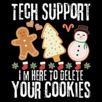 Christmas Tech Support Here To Delete Cookies Xmas 16 in Basic Backpack