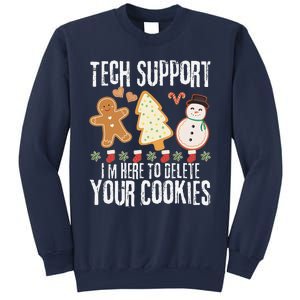 Christmas Tech Support Here To Delete Cookies Xmas Sweatshirt